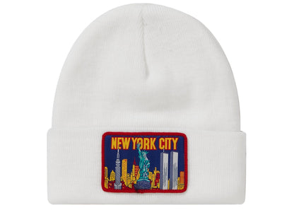 Supreme NY Patch Beanie White