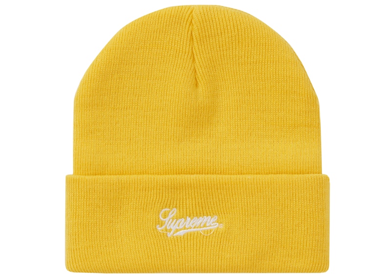 Supreme NY Patch Beanie Yellow