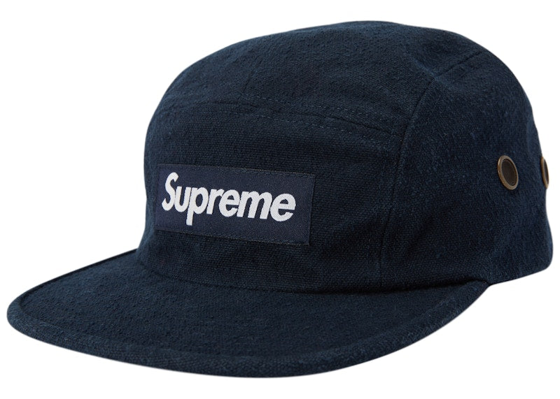Supreme Napped Canvas Camp Cap Navy