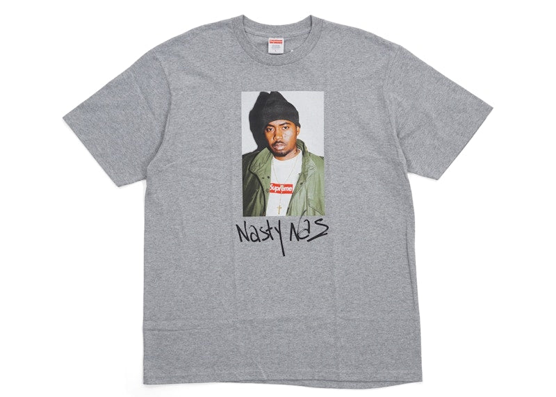 Supreme Nas Tee Heather Grey