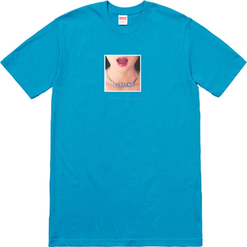 Supreme Necklace Tee Cyan