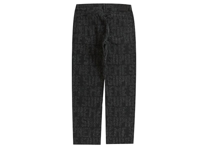 Supreme Needle Punch Regular Jean Washed Black