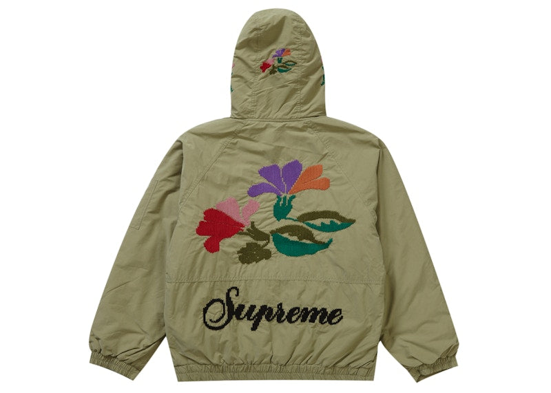 Supreme Needlepoint Hooded Jacket Olive