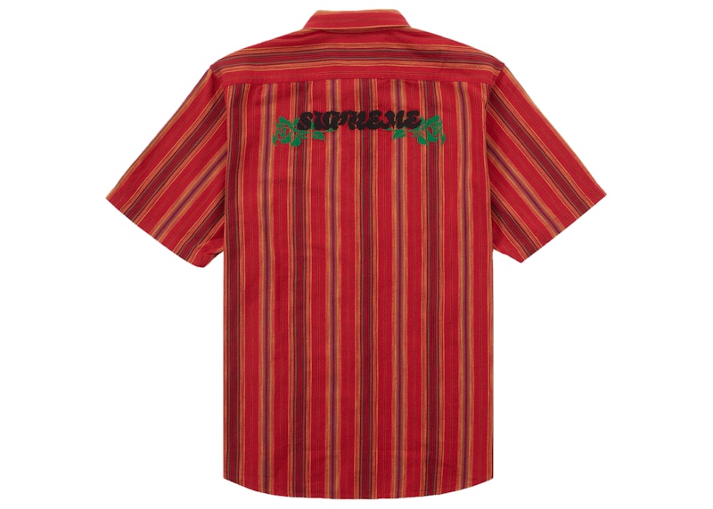 Supreme Needlepoint S/S Shirt Gold Stripe