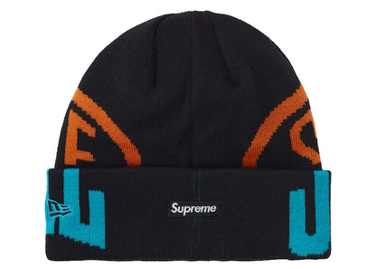 Supreme New Era 2-Tone Logo Beanie Black