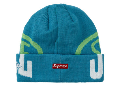 Supreme New Era 2-Tone Logo Beanie Teal