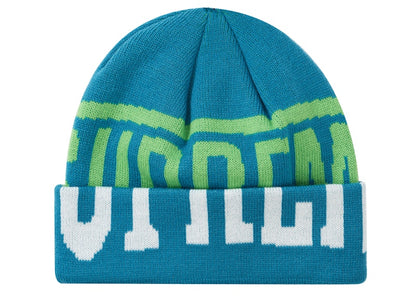 Supreme New Era 2-Tone Logo Beanie Teal