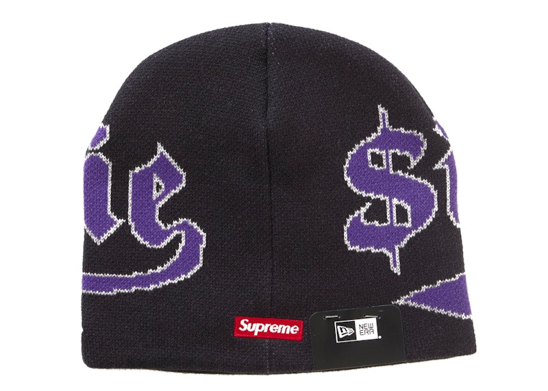 Supreme New Era Accent Beanie Navy