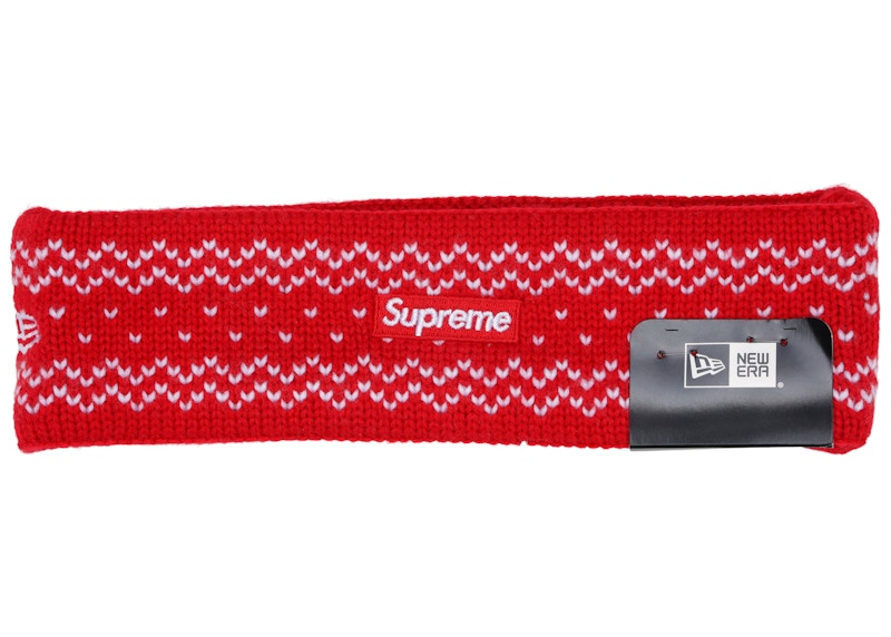 Supreme New Era Arc Logo Headband (FW17) Red