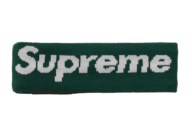 Supreme New Era Big Logo Headband (FW18) Dark Green