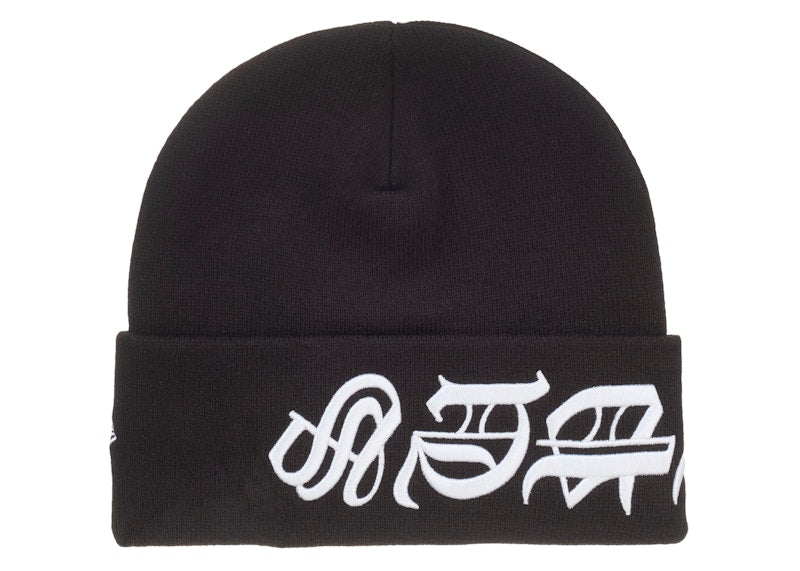 Supreme New Era Blackletter Beanie Black