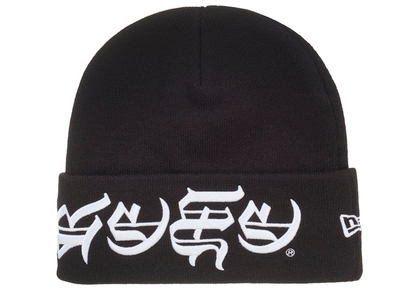 Supreme New Era Blackletter Beanie Black