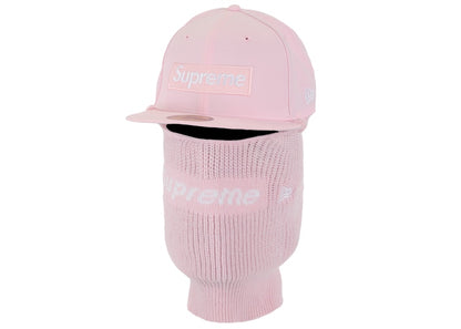 Supreme New Era Box Logo 59Fifty Balaclava Cap Light Pink