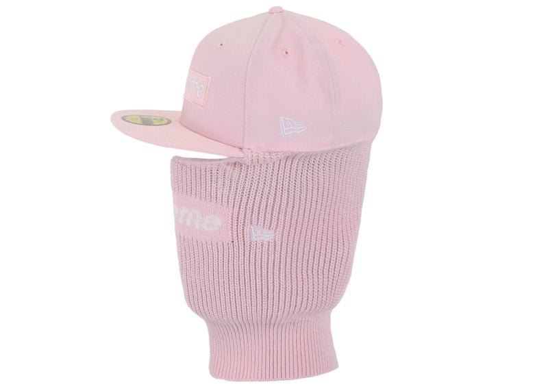 Supreme New Era Box Logo 59Fifty Balaclava Cap Light Pink