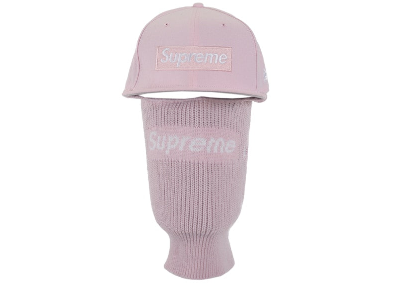 Supreme New Era Box Logo 59Fifty Balaclava Cap Light Pink
