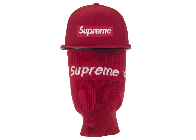 Supreme New Era Box Logo 59Fifty Balaclava Cap Red