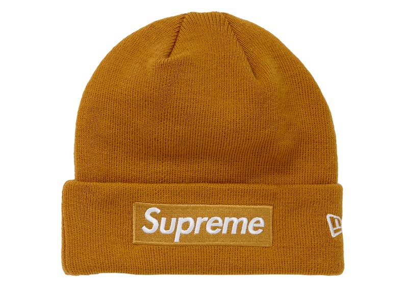 Supreme New Era Box Logo Beanie (FW18) Mustard