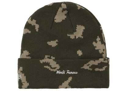 Supreme New Era Box Logo Beanie (FW21) Olive Russian Camo