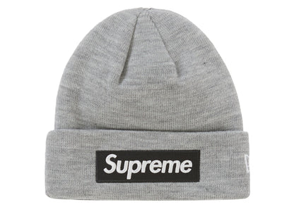 Supreme New Era Box Logo Beanie (FW22) Heather Grey