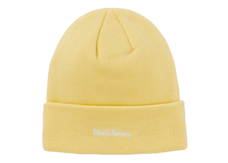 Supreme New Era Box Logo Beanie (FW22) Pale Yellow