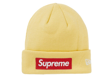 Supreme New Era Box Logo Beanie (FW22) Pale Yellow