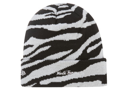 Supreme New Era Box Logo Beanie (FW22) Zebra