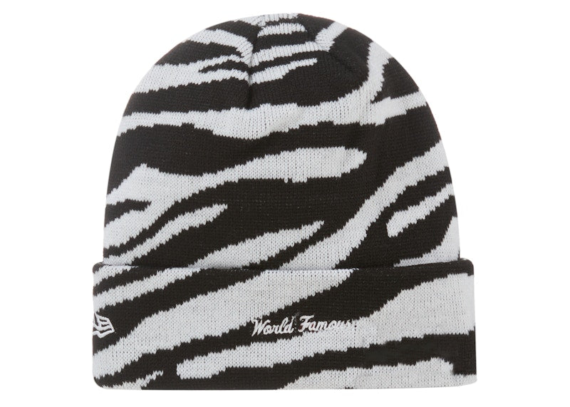 Supreme New Era Box Logo Beanie (FW22) Zebra