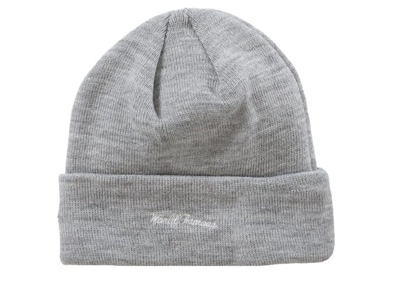 Supreme New Era Box Logo Beanie (FW23) Heather Grey