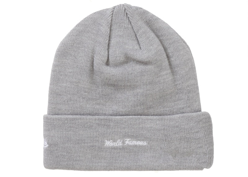 Supreme New Era Box Logo Beanie (FW24) Heather Grey