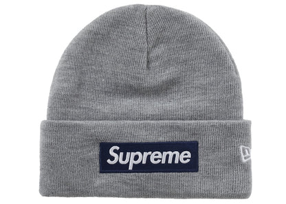 Supreme New Era Box Logo Beanie (FW25) Heather Grey
