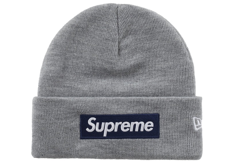 Supreme New Era Box Logo Beanie (FW25) Heather Grey