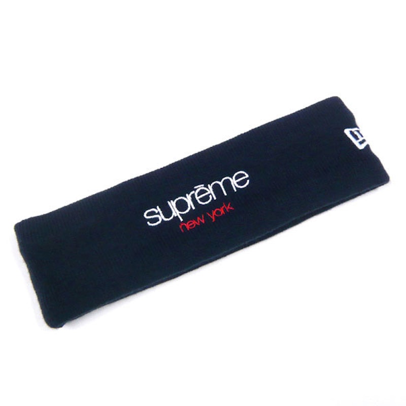 Supreme New Era Classic Logo Headband Navy