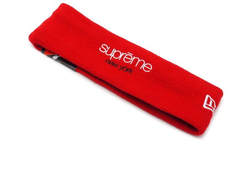 Supreme New Era Classic Logo Headband Red