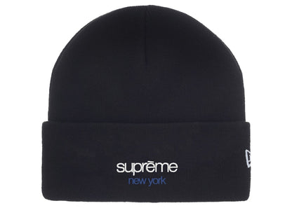 Supreme New Era Classic Logo Shop Beanie Black