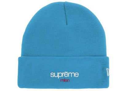 Supreme New Era Classic Logo Shop Beanie Light Blue