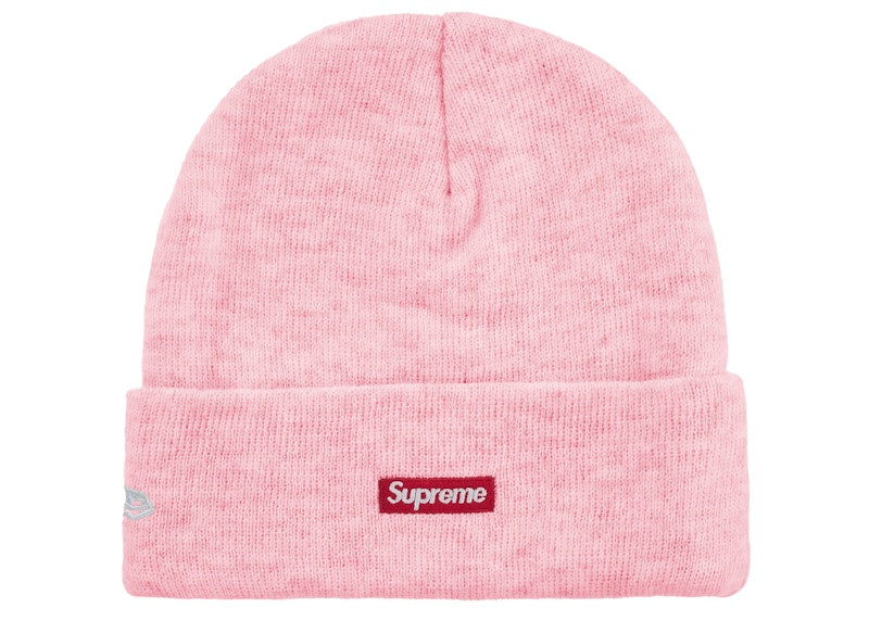 Supreme New Era Classic Logo Shop Beanie Light Pink