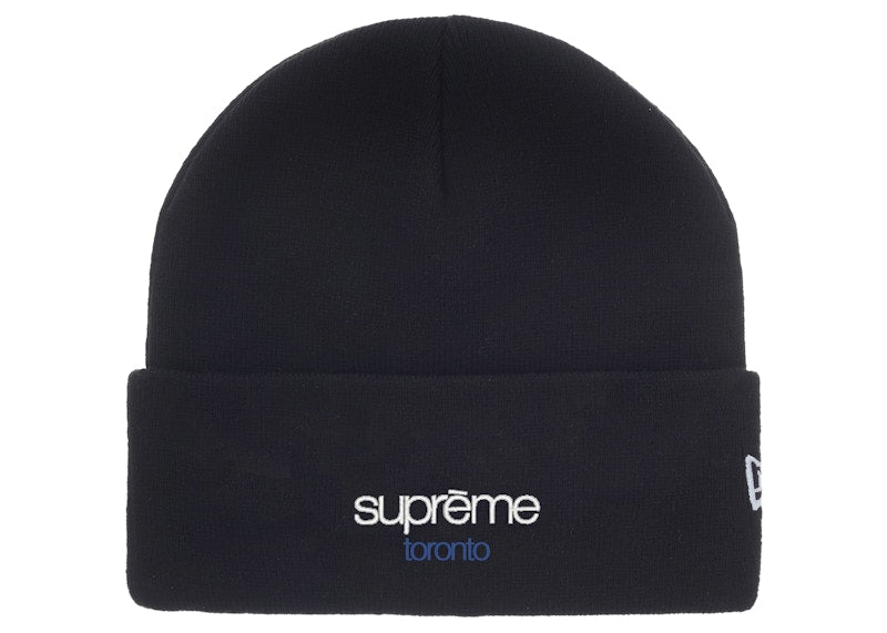 Supreme New Era Classic Logo Shop Beanie Navy