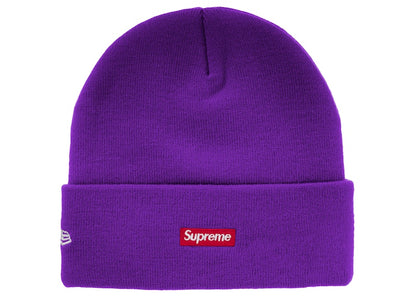 Supreme New Era Classic Logo Shop Beanie Purple