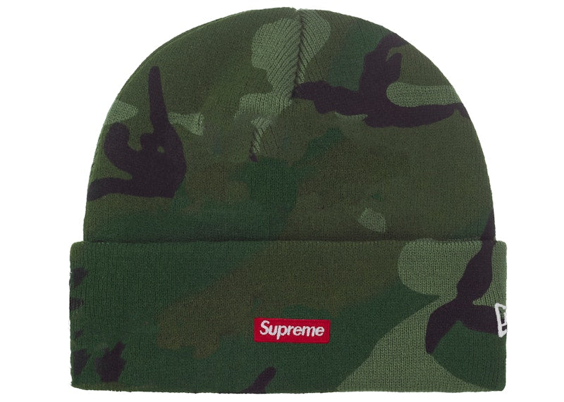 Supreme New Era Classic Logo Shop Beanie Woodland Camo