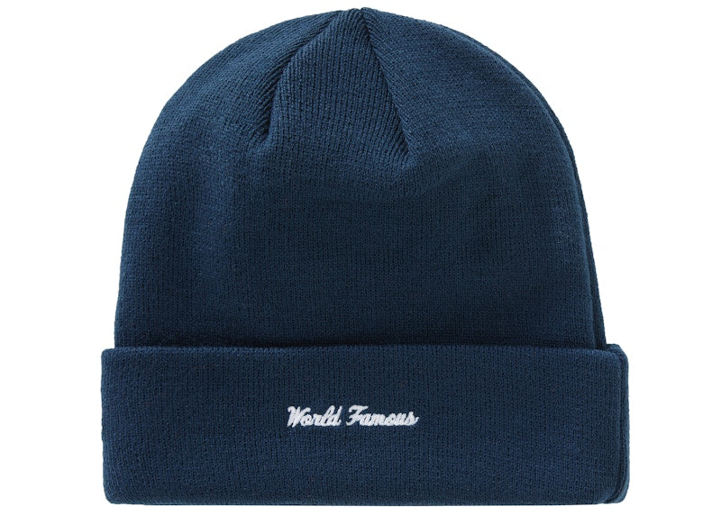 Supreme New Era Cross Box Logo Beanie Navy