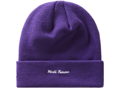 Supreme New Era Cross Box Logo Beanie Purple