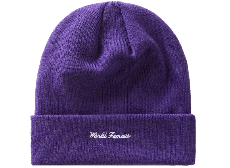 Supreme New Era Cross Box Logo Beanie Purple
