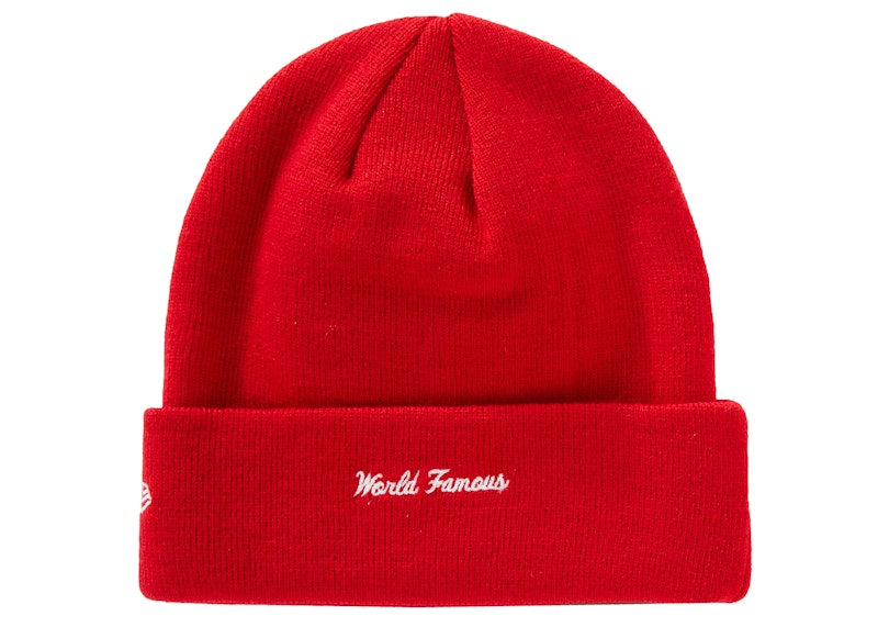 Supreme New Era Cross Box Logo Beanie Red