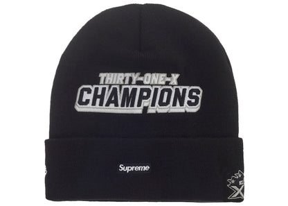 Supreme New Era Football Beanie Black