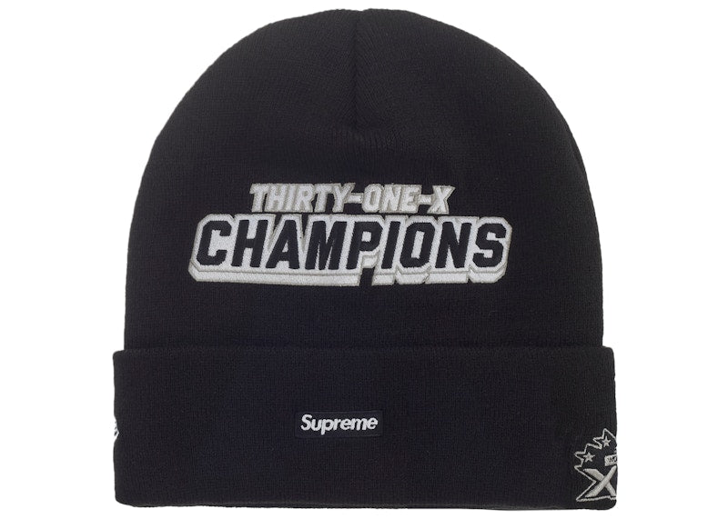 Supreme New Era Football Beanie Black