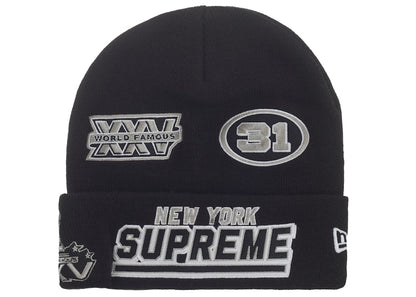 Supreme New Era Football Beanie Black