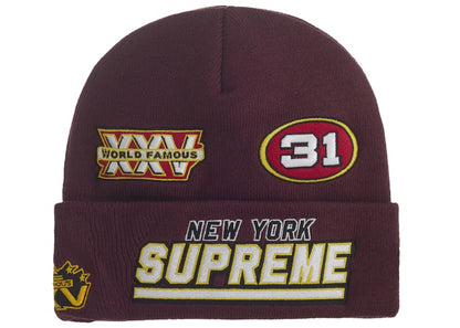 Supreme New Era Football Beanie Red