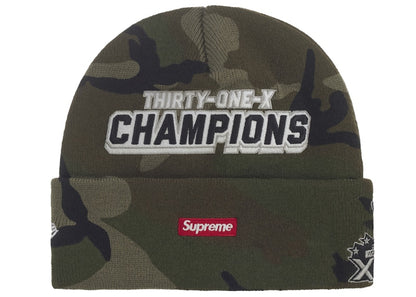 Supreme New Era Football Beanie Woodland Camo