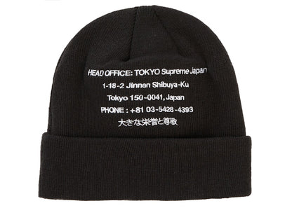 Supreme New Era HQ Beanie Black