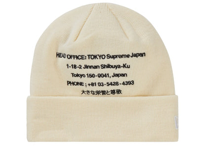 Supreme New Era HQ Beanie Natural